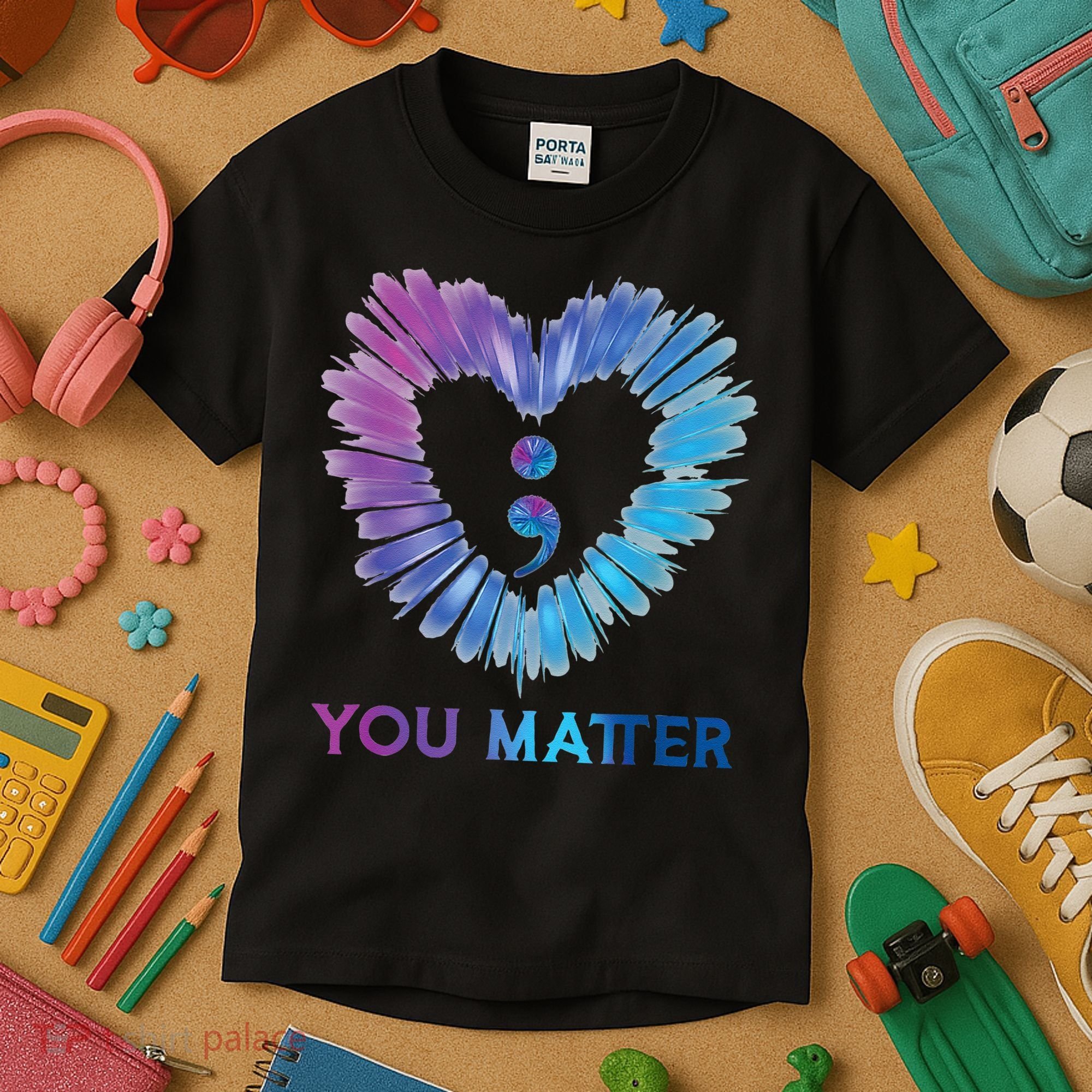 Heart You Matter 988 Suicide Prevention Awareness Kids T-Shirt