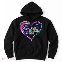 Heart You Matter 988 Suicide Prevention Awareness Dragonfly Hoodie thumb 0