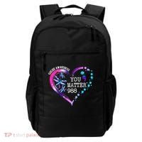 Heart You Matter 988 Suicide Prevention Awareness Dragonfly Backpack thumb 0