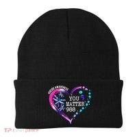 Heart You Matter 988 Suicide Prevention Awareness Dragonfly Beanie thumb 0
