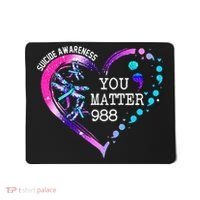 Heart You Matter 988 Suicide Prevention Awareness Dragonfly Mousepad thumb 0