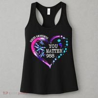 Heart You Matter 988 Suicide Prevention Awareness Dragonfly Women's Tank Top thumb 3