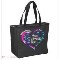 Heart You Matter 988 Suicide Prevention Awareness Dragonfly Tote Bag thumb 2