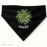 Happy Yule Pagan Christmas Winter Solstice Yuletide USA-Made Doggie Bandana thumb 0
