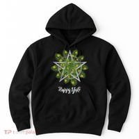 Happy Yule Pagan Christmas Winter Solstice Yuletide Hoodie thumb 0