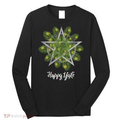 Happy Yule Pagan Christmas Winter Solstice Yuletide Long Sleeve Shirt