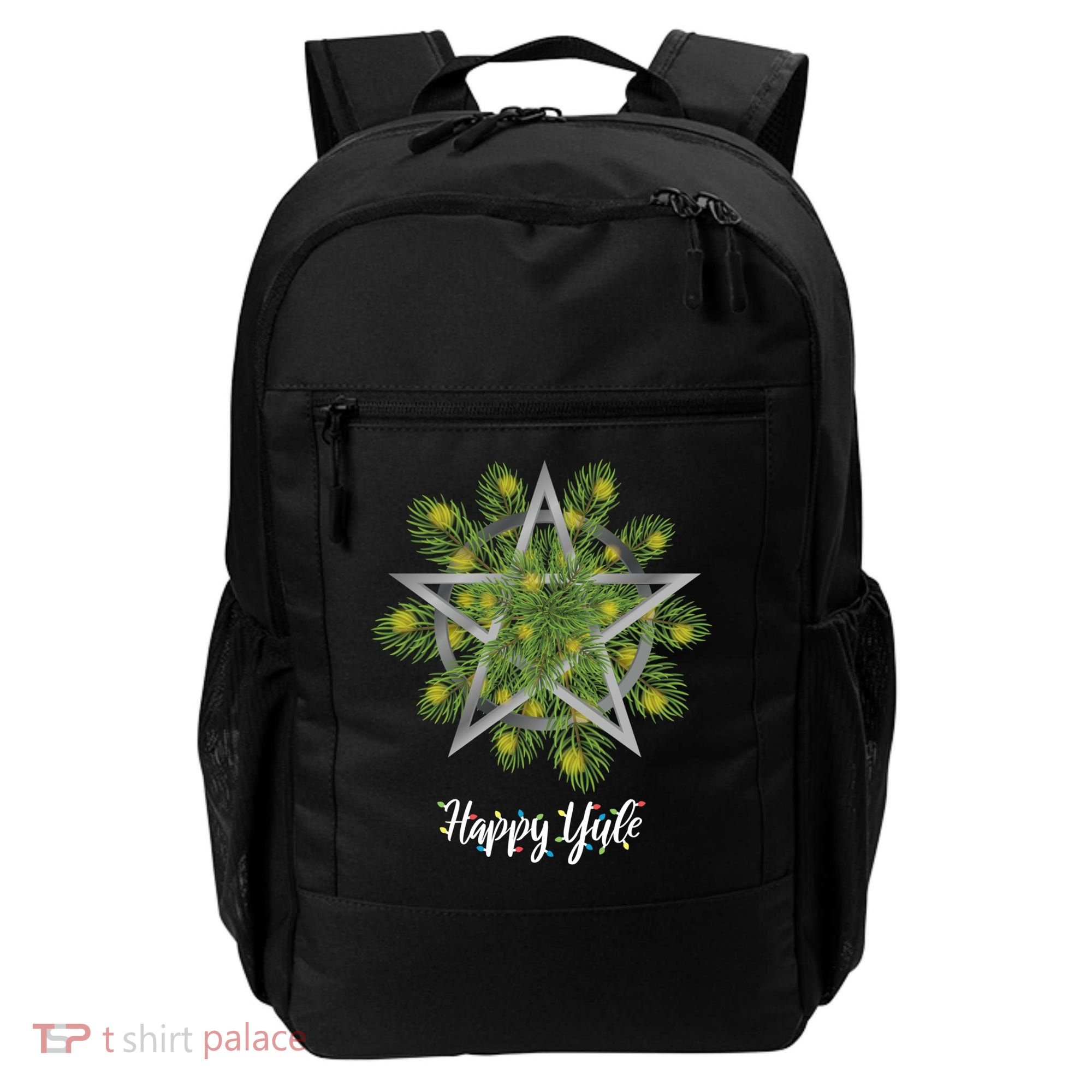 Happy Yule Pagan Christmas Winter Solstice Yuletide Backpack