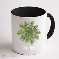 Happy Yule Pagan Christmas Winter Solstice Yuletide Coffee Mug thumb 1