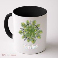 Happy Yule Pagan Christmas Winter Solstice Yuletide Coffee Mug thumb 0