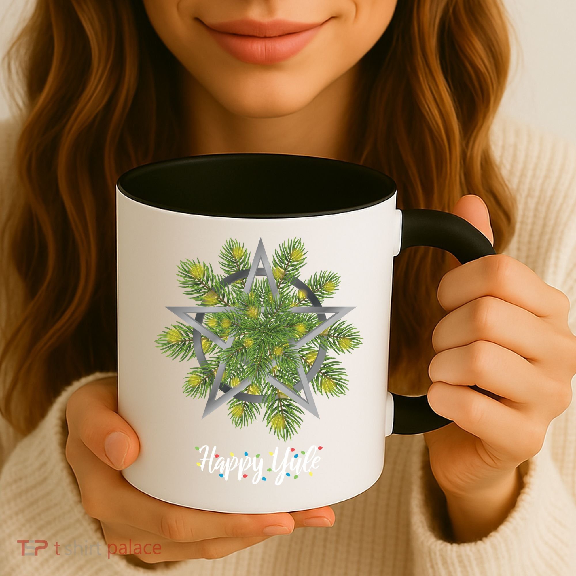 Happy Yule Pagan Christmas Winter Solstice Yuletide Coffee Mug