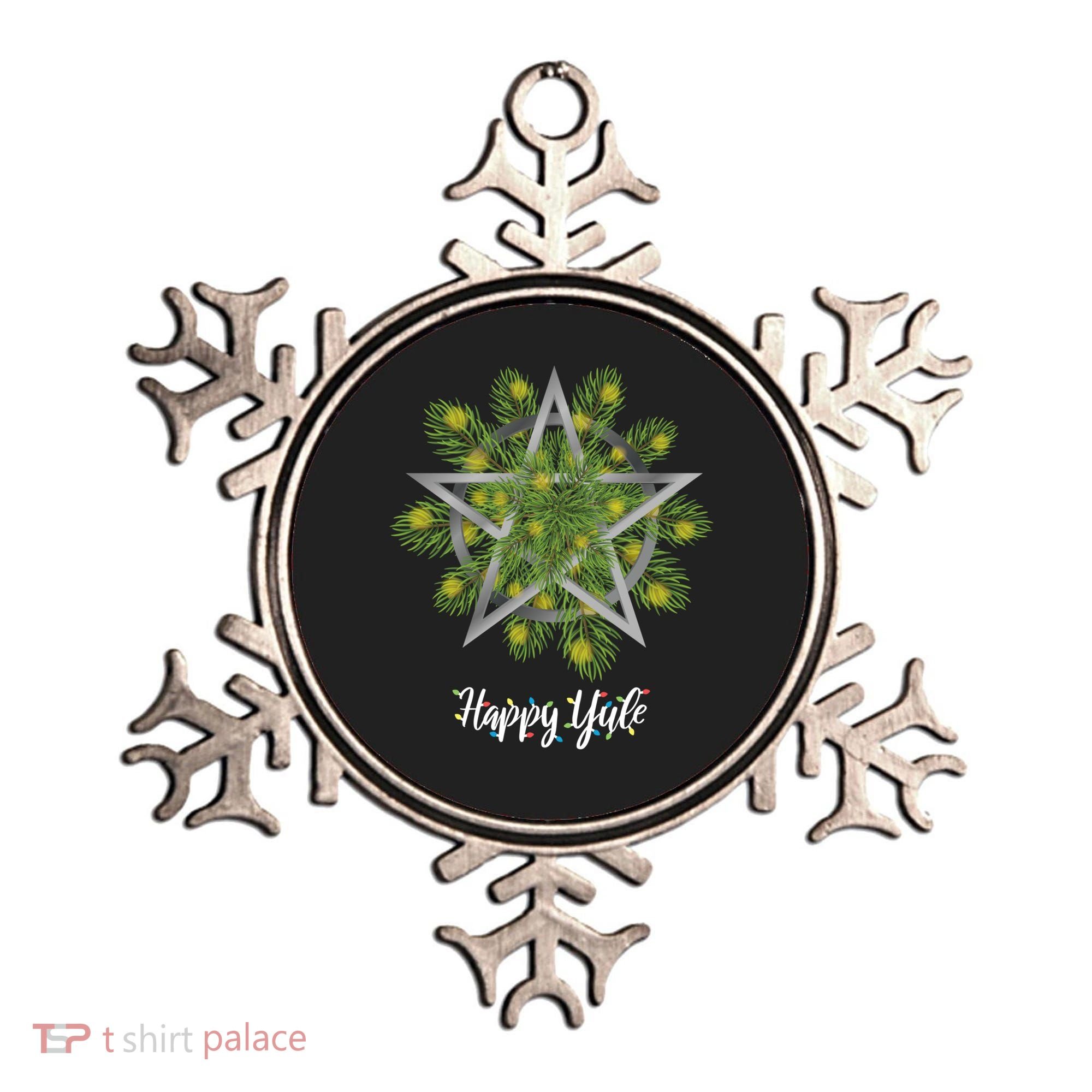 Happy Yule Pagan Christmas Winter Solstice Yuletide Ornament