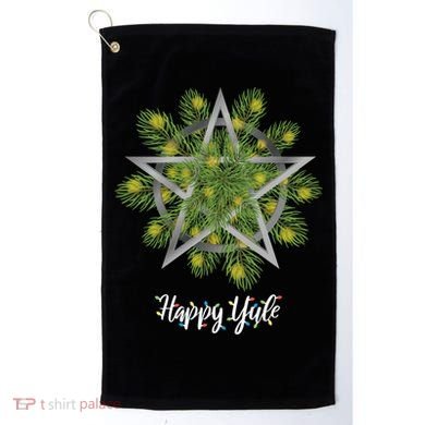 Happy Yule Pagan Christmas Winter Solstice Yuletide Golf Towel