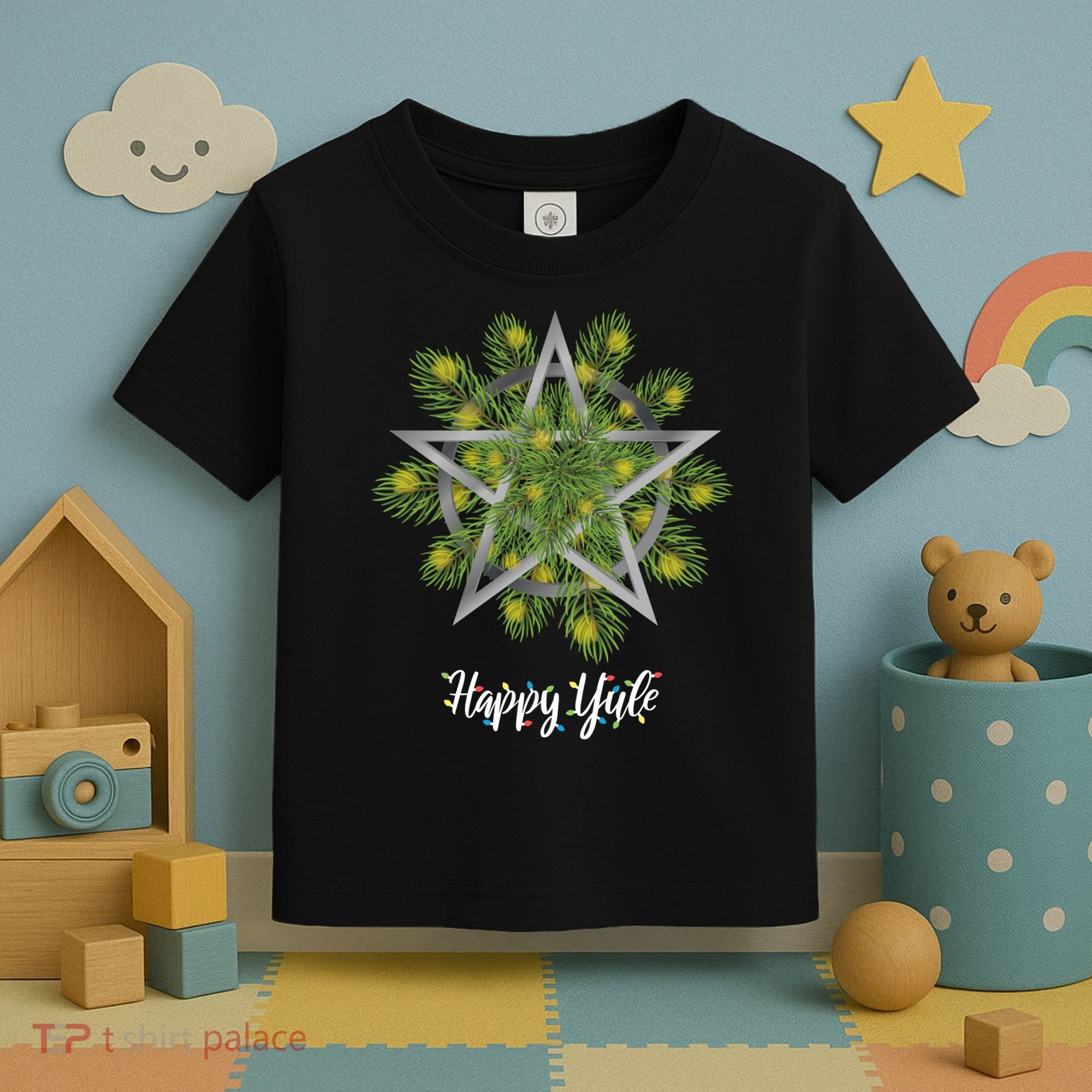 Happy Yule Pagan Christmas Winter Solstice Yuletide Toddler T-Shirt