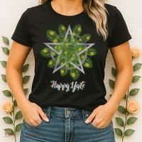 Happy Yule Pagan Christmas Winter Solstice Yuletide Women's T-Shirt thumb 2
