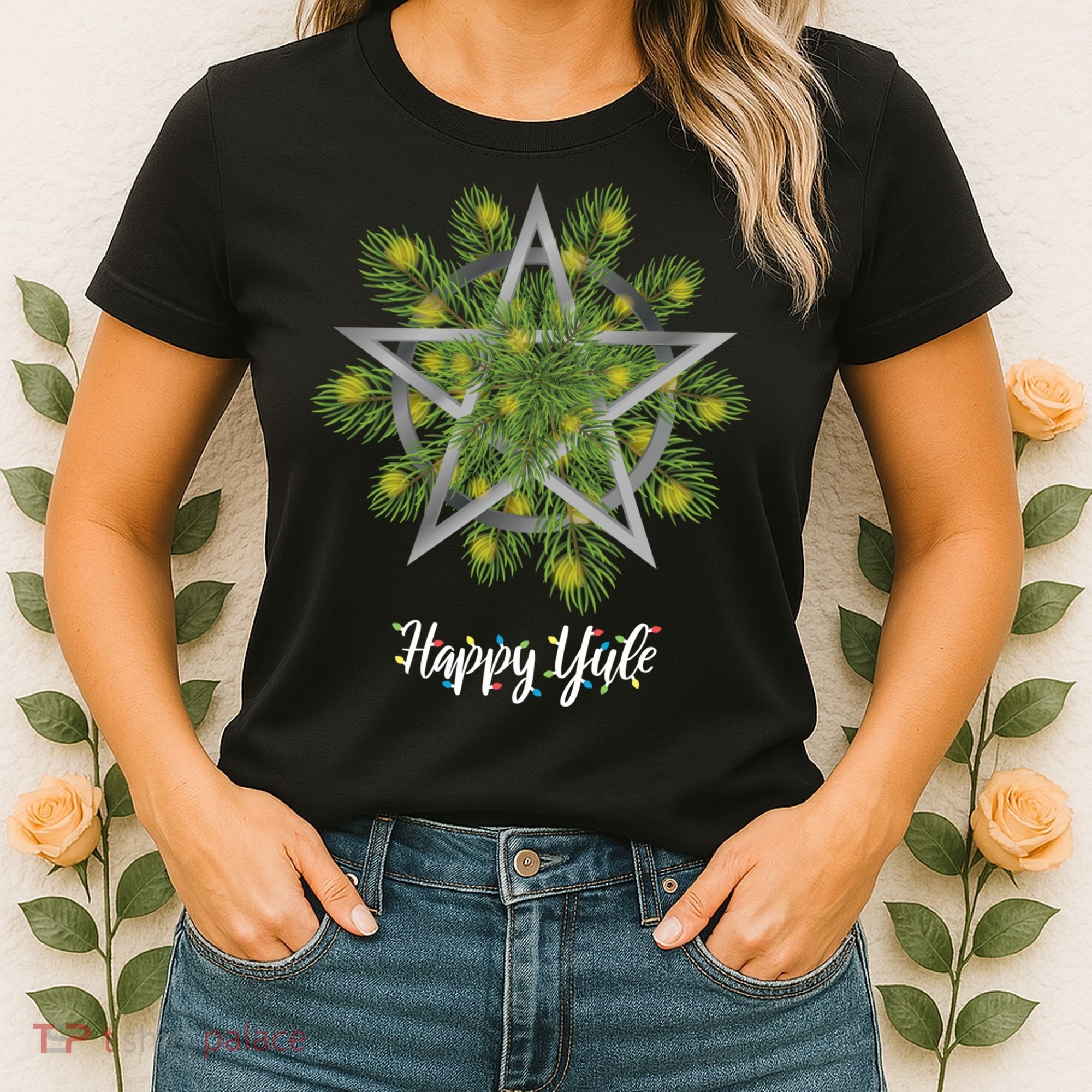 Happy Yule Pagan Christmas Winter Solstice Yuletide Women's T-Shirt