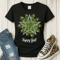 Happy Yule Pagan Christmas Winter Solstice Yuletide Women's T-Shirt thumb 3