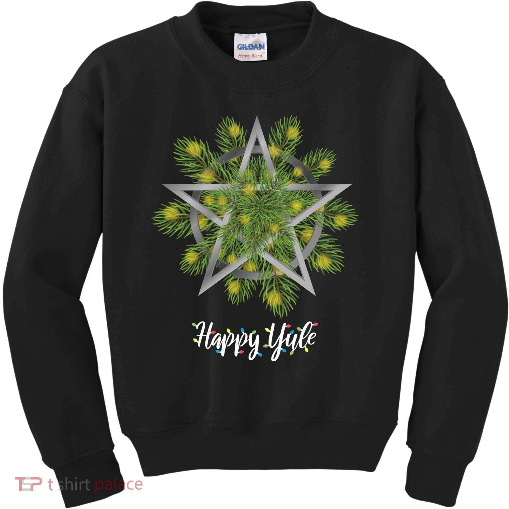 Happy Yule Pagan Christmas Winter Solstice Yuletide Kids Sweatshirt
