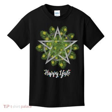Happy Yule Pagan Christmas Winter Solstice Yuletide Kids T-Shirt