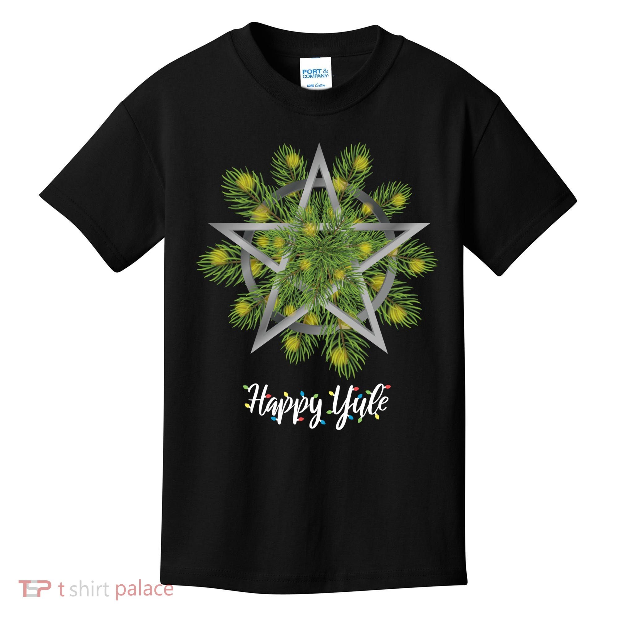 Happy Yule Pagan Christmas Winter Solstice Yuletide Kids T-Shirt