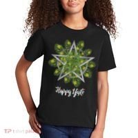 Happy Yule Pagan Christmas Winter Solstice Yuletide Kids T-Shirt thumb 2