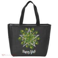 Happy Yule Pagan Christmas Winter Solstice Yuletide Tote Bag thumb 0