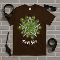 Happy Yule Pagan Christmas Winter Solstice Yuletide T-Shirt thumb 5