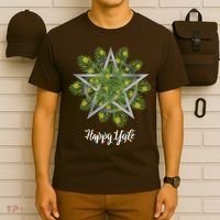 Happy Yule Pagan Christmas Winter Solstice Yuletide T-Shirt thumb 6
