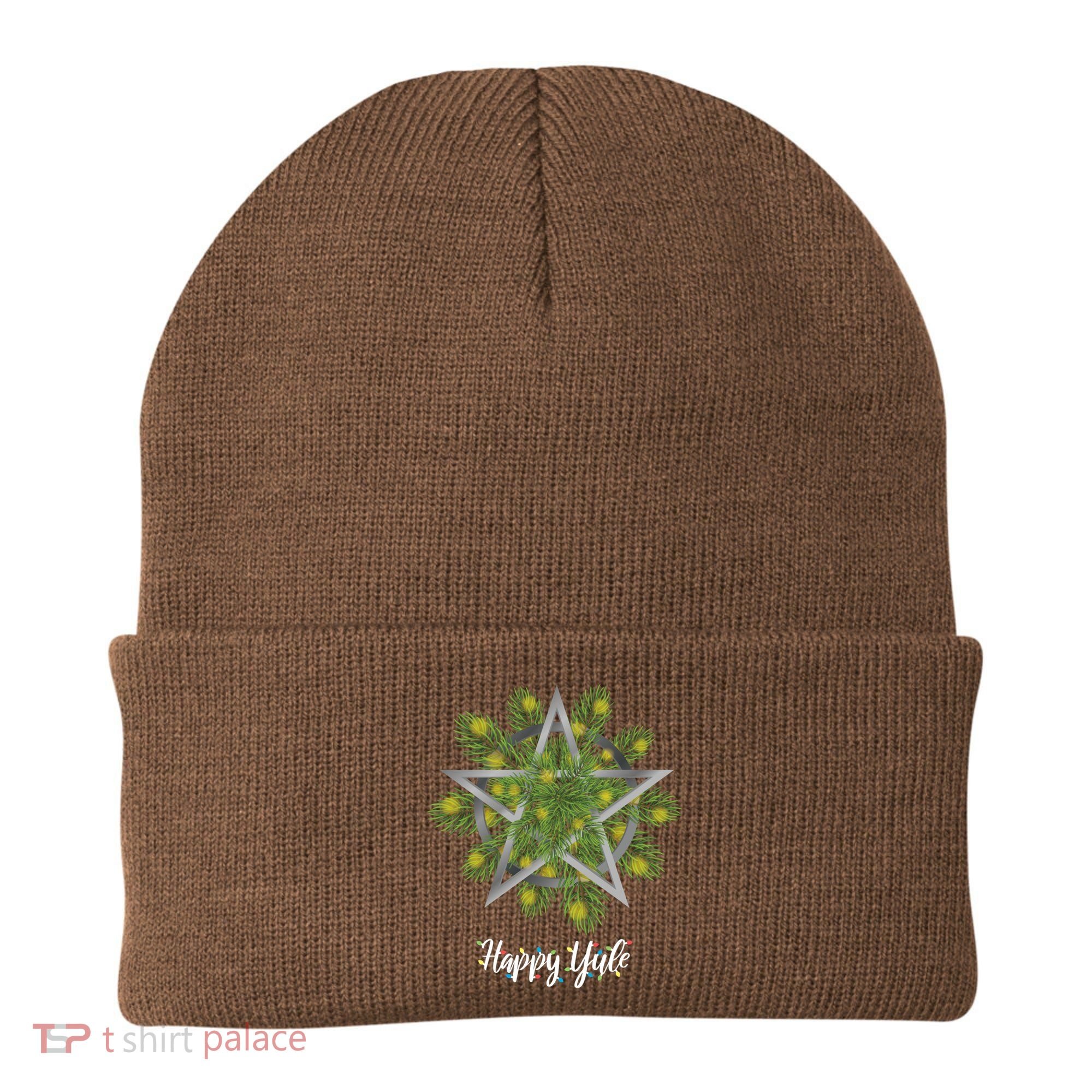 Happy Yule Pagan Christmas Winter Solstice Yuletide Beanie