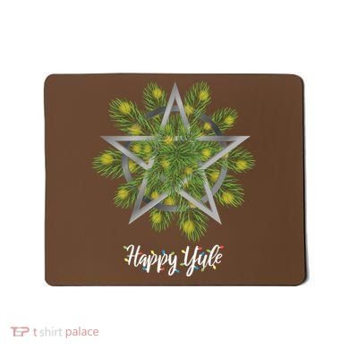Happy Yule Pagan Christmas Winter Solstice Yuletide Mousepad