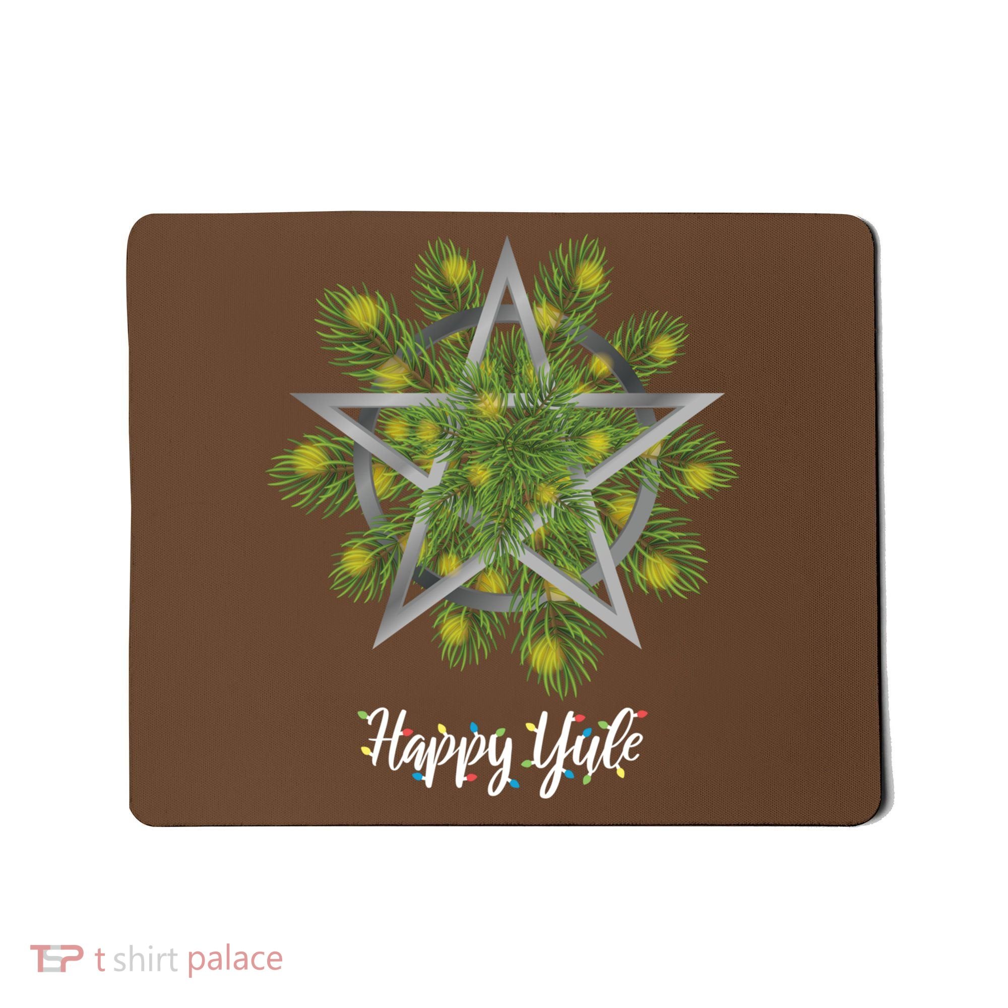 Happy Yule Pagan Christmas Winter Solstice Yuletide Mousepad