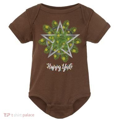 Happy Yule Pagan Christmas Winter Solstice Yuletide Baby Bodysuit