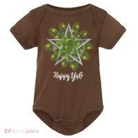 Happy Yule Pagan Christmas Winter Solstice Yuletide Baby Bodysuit thumb 0