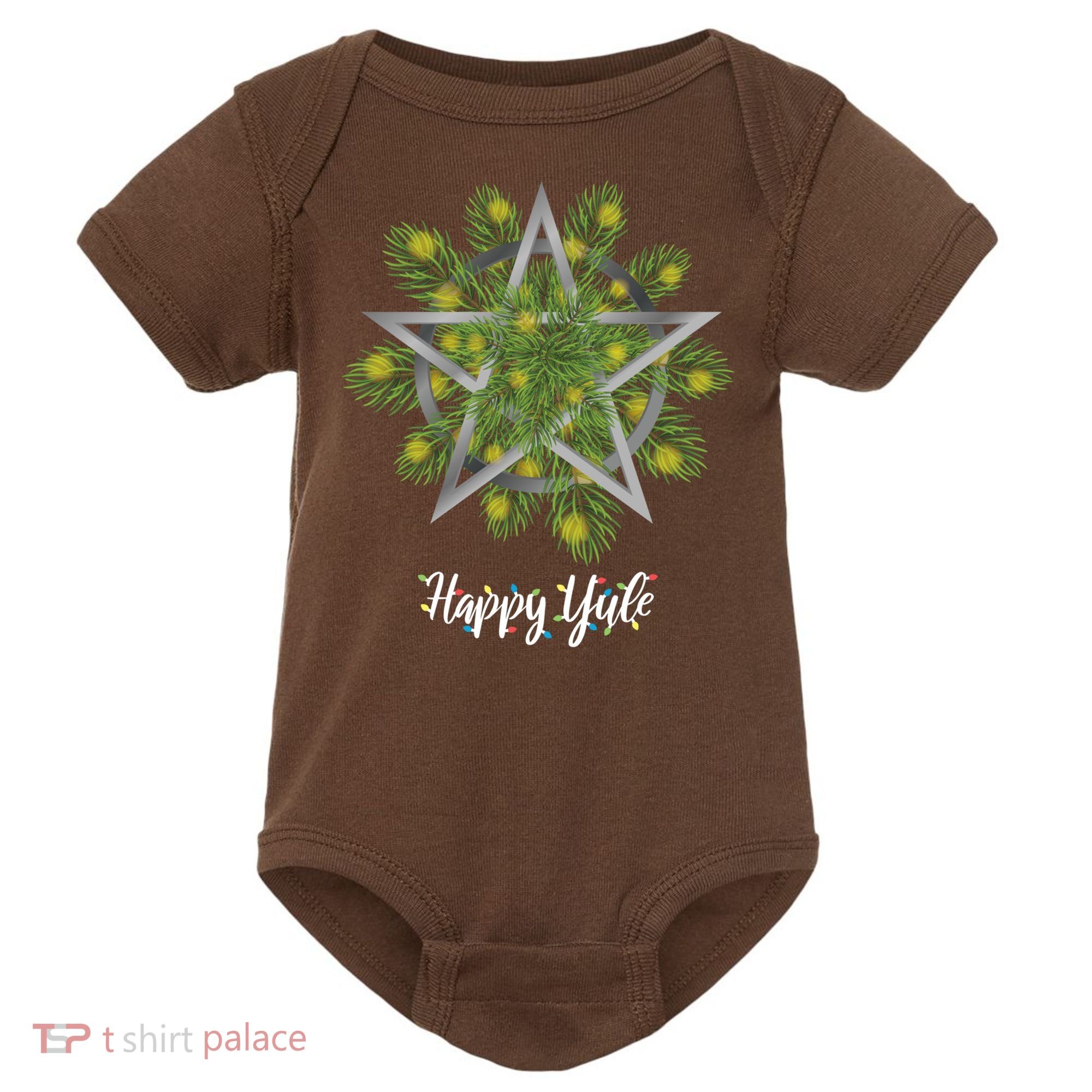 Happy Yule Pagan Christmas Winter Solstice Yuletide Baby Bodysuit