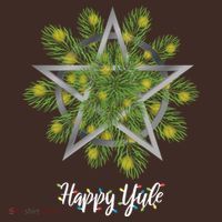 Happy Yule Pagan Christmas Winter Solstice Yuletide Kids Hoodie thumb 2