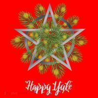 Happy Yule Pagan Christmas Winter Solstice Yuletide Santa Hat thumb 1