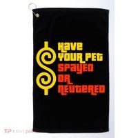 Have Your Pet Spayed Or Neutered Right Game Show Golf Towel thumb 0