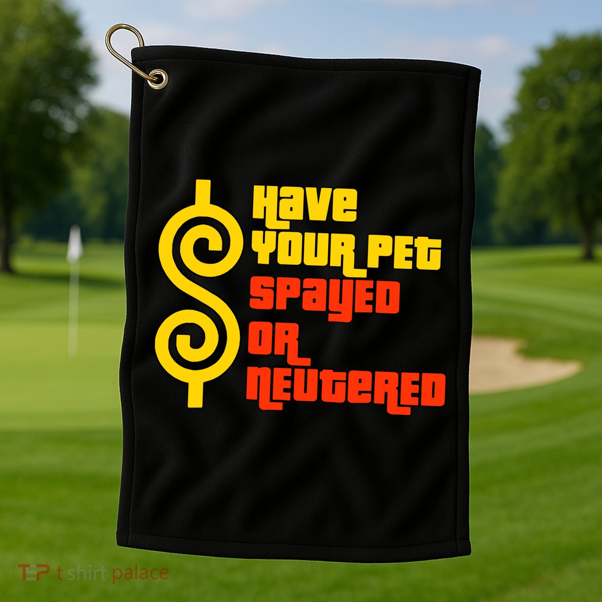 Have Your Pet Spayed Or Neutered Right Game Show Golf Towel