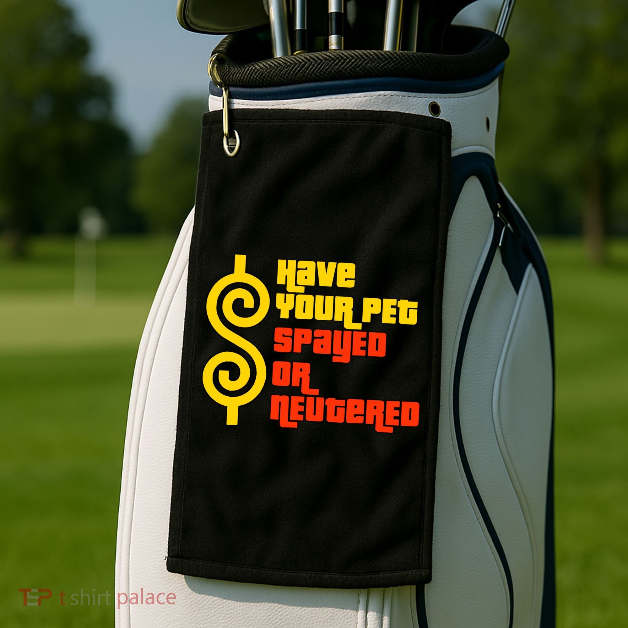 Have Your Pet Spayed Or Neutered Right Game Show Golf Towel