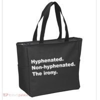 Hyphenated Non-Hyphenated The Irony Tote Bag thumb 2