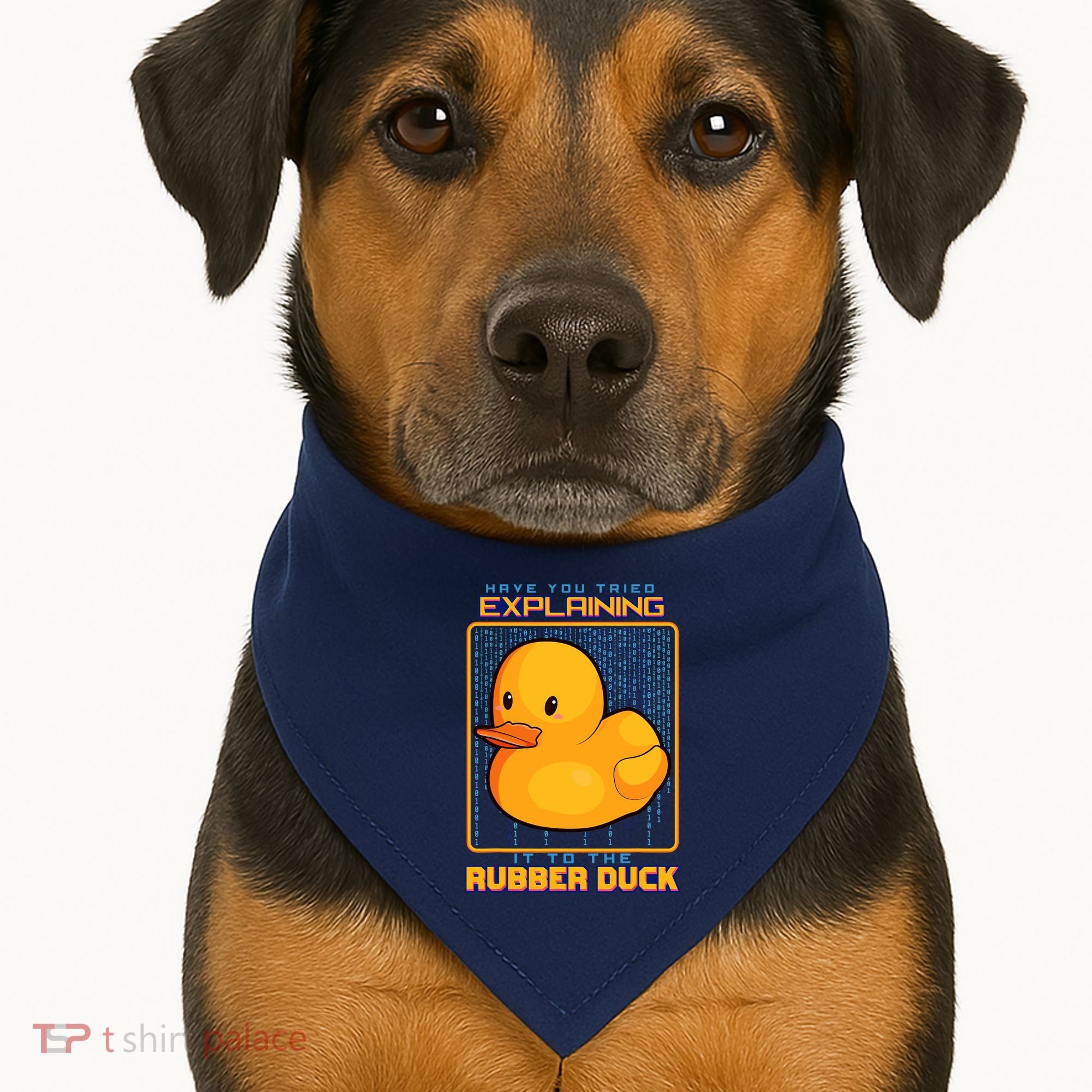 Have You Tried Explaining It To A Rubber Duck Web Developer USA-Made Doggie Bandana
