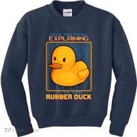 Have You Tried Explaining It To A Rubber Duck Web Developer Kids Sweatshirt thumb 0