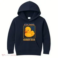 Have You Tried Explaining It To A Rubber Duck Web Developer Kids Hoodie thumb 0