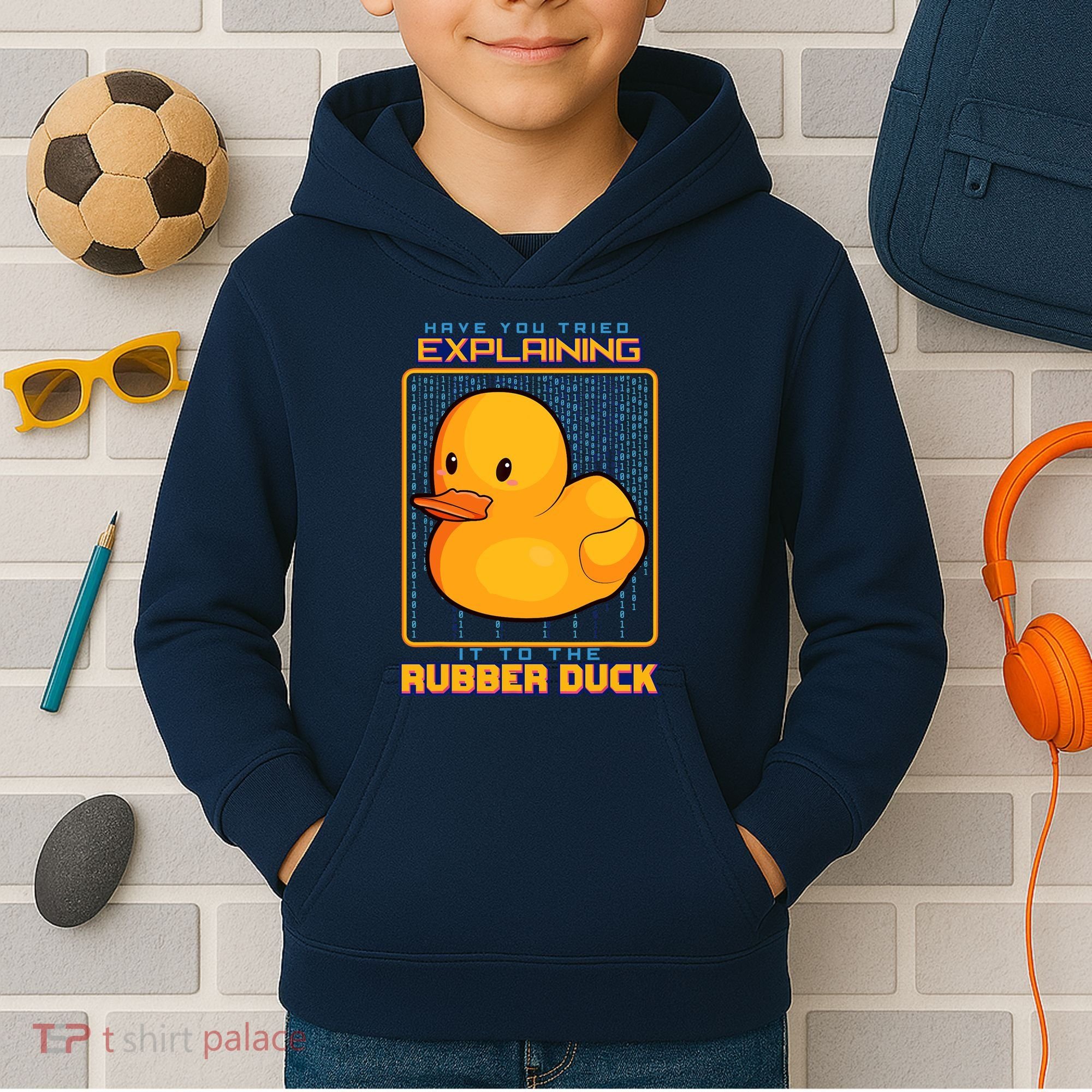 Have You Tried Explaining It To A Rubber Duck Web Developer Kids Hoodie