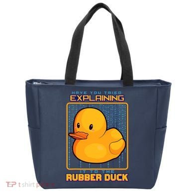 Have You Tried Explaining It To A Rubber Duck Web Developer Tote Bag
