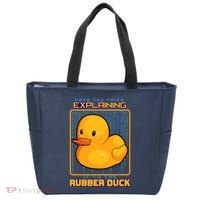 Have You Tried Explaining It To A Rubber Duck Web Developer Tote Bag thumb 0