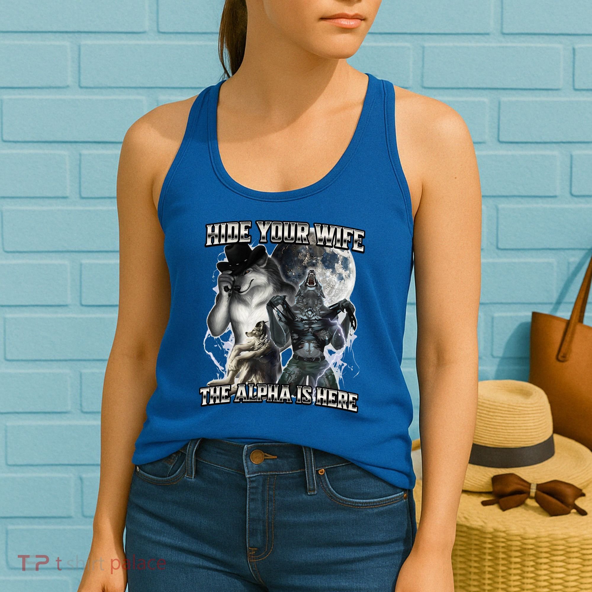 Hide Your Wife The Alpha Is Here Women's Tank Top