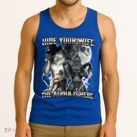 Hide Your Wife The Alpha Is Here Tank Top thumb 3