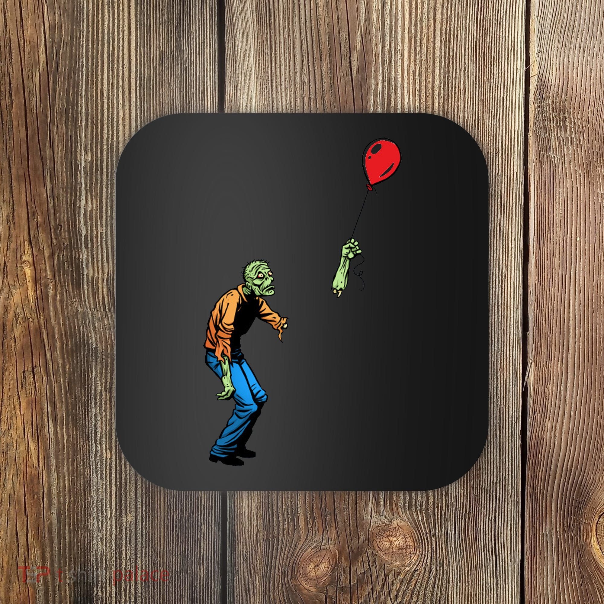 Halloween Zombie Balloon Funny Cut Off Arm Coaster