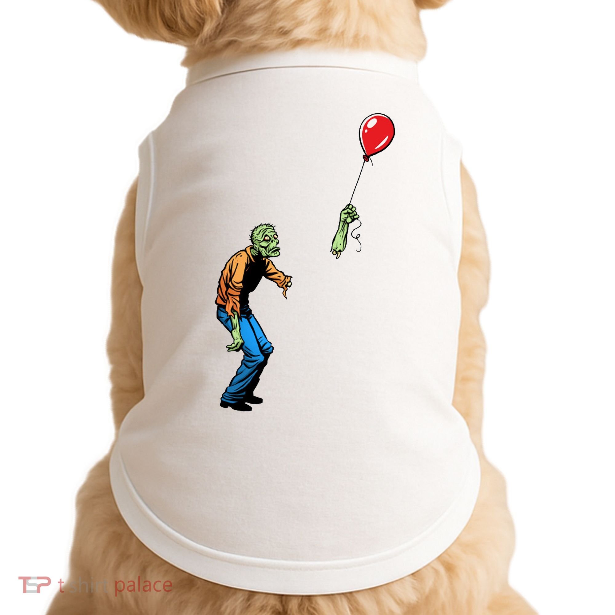Halloween Zombie Balloon Funny Cut Off Arm Doggie Tank