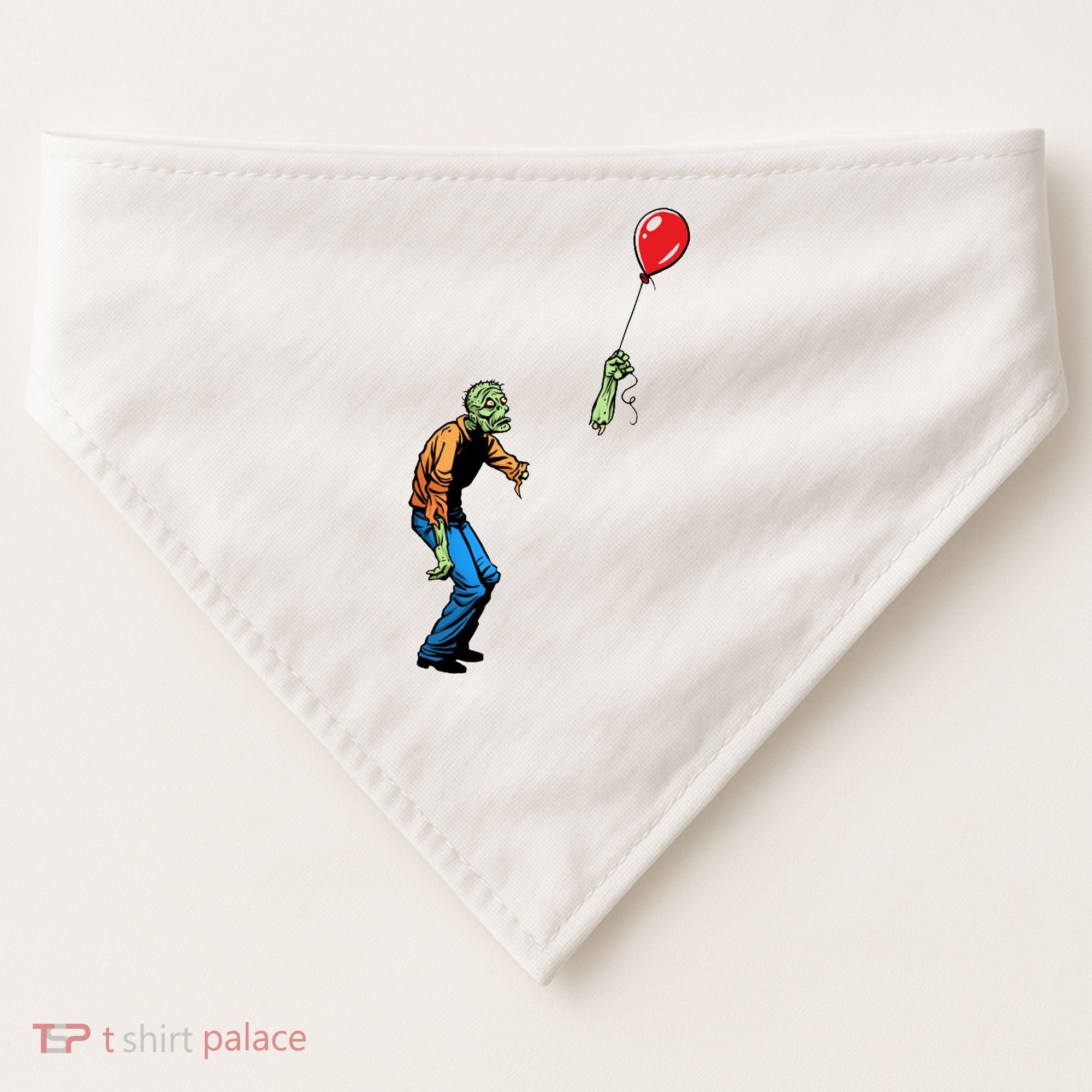 Halloween Zombie Balloon Funny Cut Off Arm USA-Made Doggie Bandana